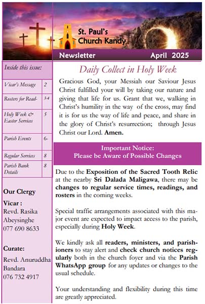 Click to read April 2025 Newsletter