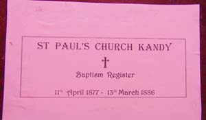 Archives at St. Paul's Church, Kandy