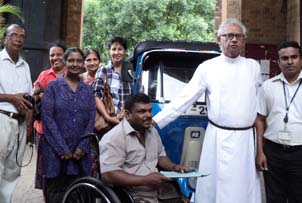 St. Paul's Church, Kandy, handing over three-wheeler